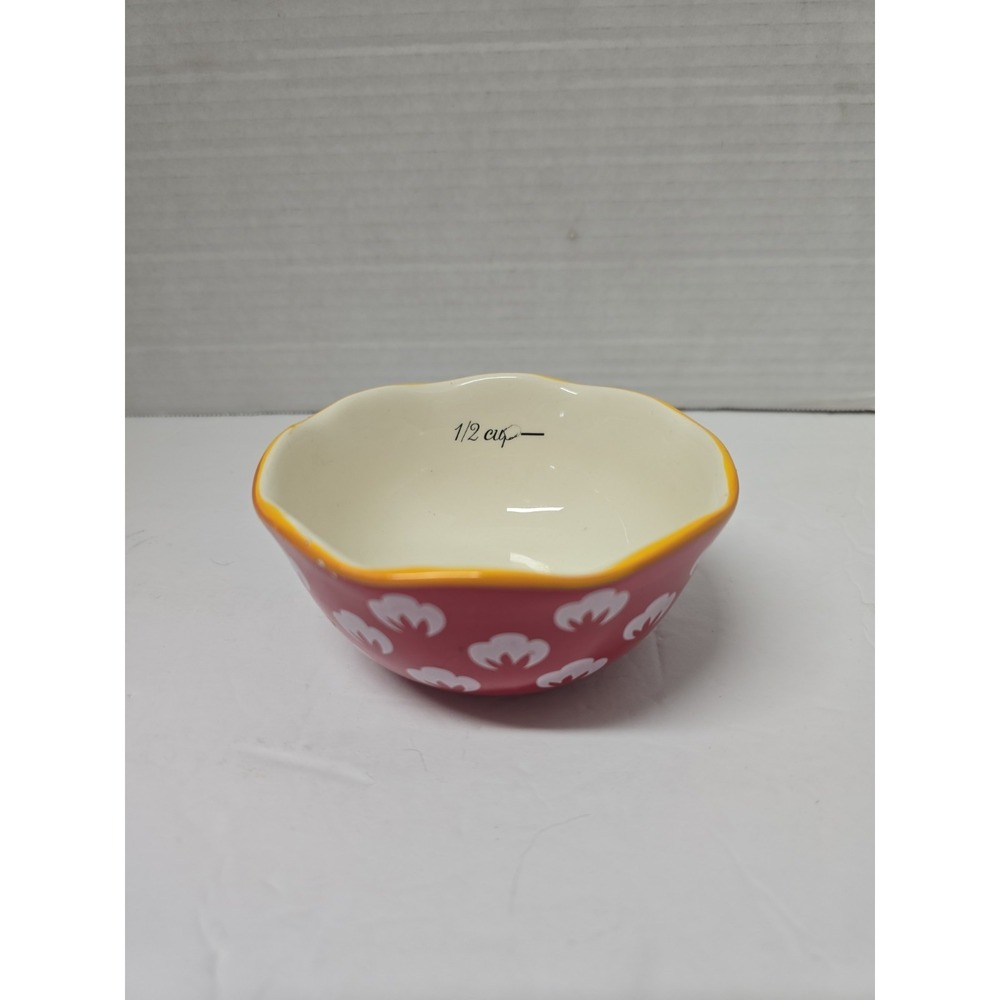 Pioneer Woman Nesting Measure Bowl Cooking Baking Stoneware 1/2 C Floral Replace